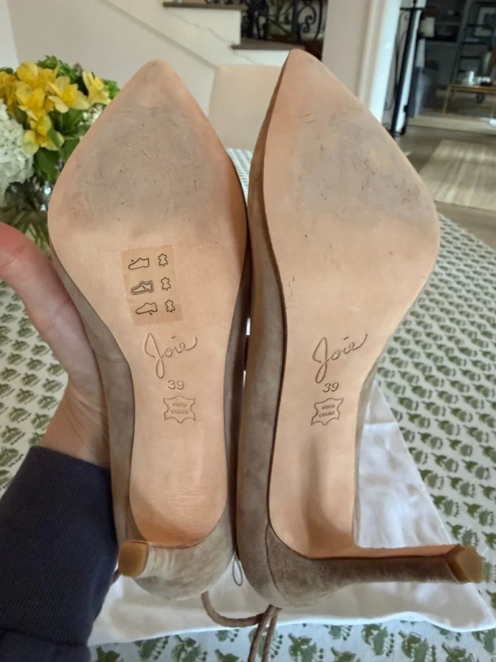 Joie Angelynn Lace Up Pumps | Brown Suede | Womens Size 39